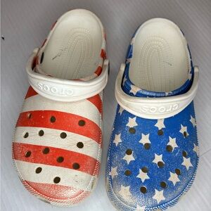 CROCS adults Stars and Stripes Crocs slip on  - Red, White, Blue
